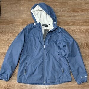 New! Free Country fleece lined blue windbreaker jacket, Large